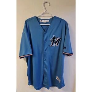 Majestic Miami Marlins Majestic Coolbase #13 Starlin Castro Jersey Size XXL